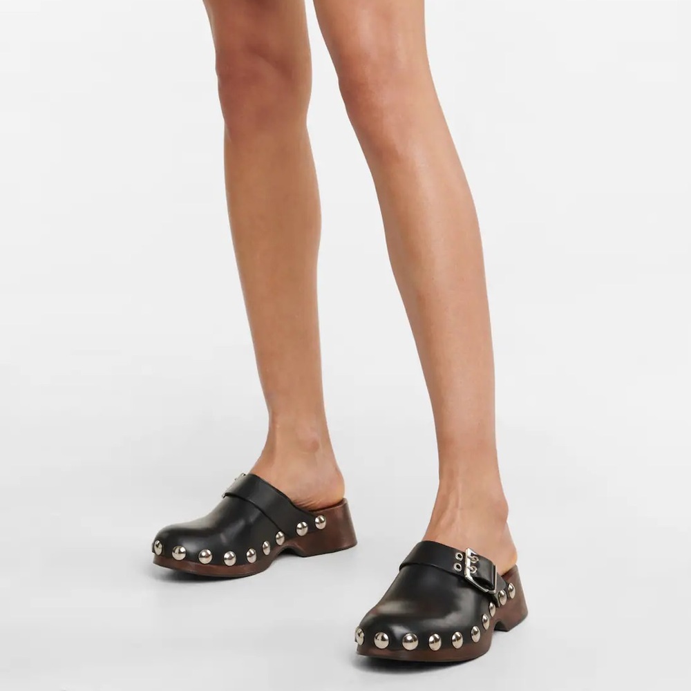 Ganni embellished leather clogs new 39 - Picture 4 of 14
